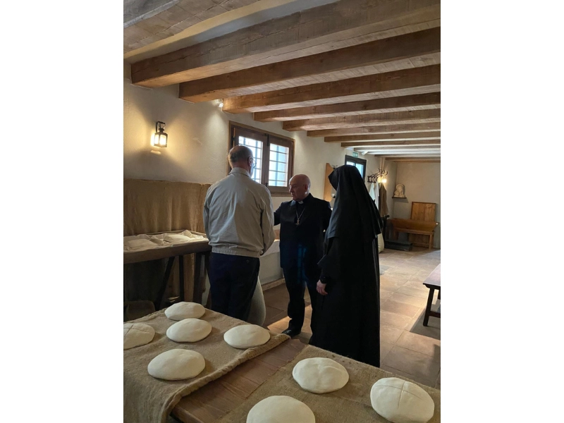 Monseñor Vicente Jiménez Zamora, Administrador apostólico de la Diócesis de Huesca, visita la Casa Museo en la festividad de Santa Teresa Jornet Ibars