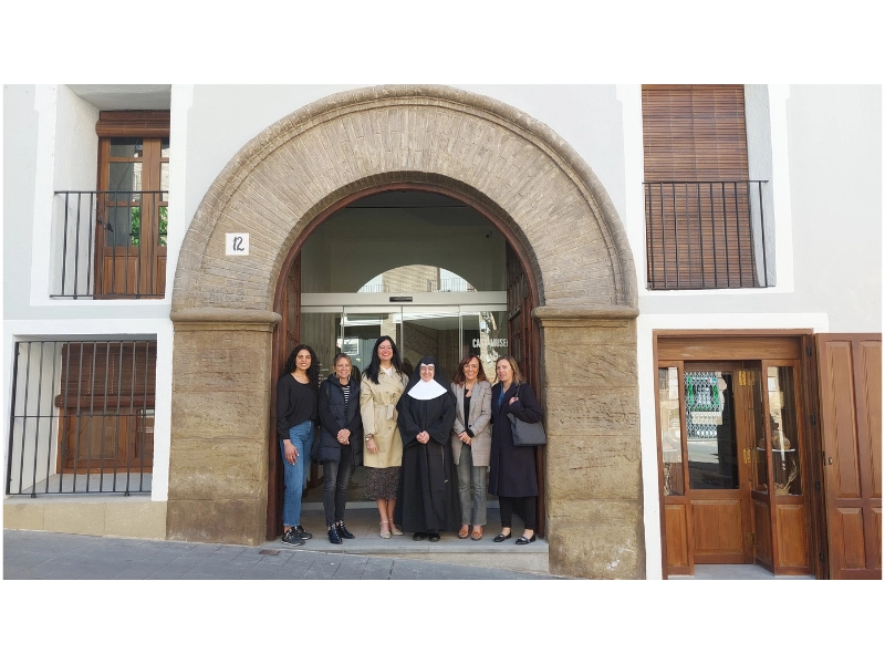 A prefeita de Huesca, Lorena Orduna, visita a Casa-Museu